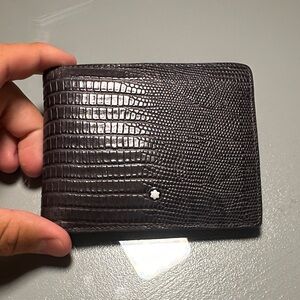 Montblanc Dark Brown Textured Leather Card Holder